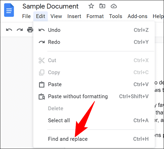 1-google-docs-desktop-find-replace كيفية استخدام البحث والاستبدال في Google Docs