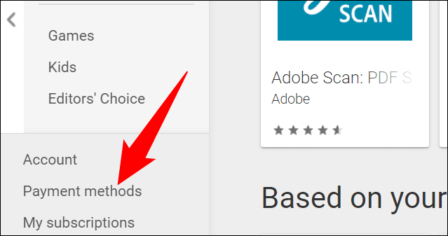 1-google-play-desktop-payment-methods كيفية إزالة بطاقة ائتمان أو طريقة دفع أخرى من Google Play