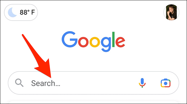 1-google-search-box كيفية الحصول على تطبيق الطقس من Google على هاتف Android