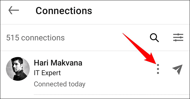 10-linkedin-mobile-connection-menu كيفية إزالة الاتصالات على LinkedIn