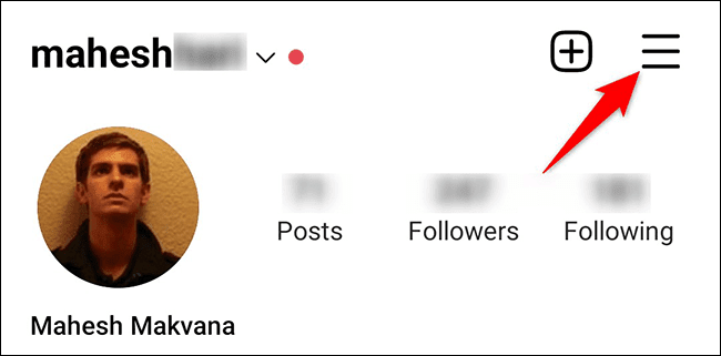 2-instagram-mobile-profile-menu كيفية الحصول على رمز QR الخاص بك على Instagram