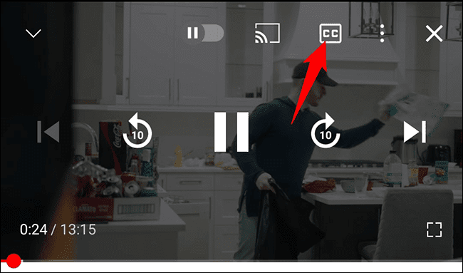 2-youtube-mobile-turn-on-cc كيفية تشغيل (أو إيقاف) التسميات التوضيحية المغلقة على YouTube