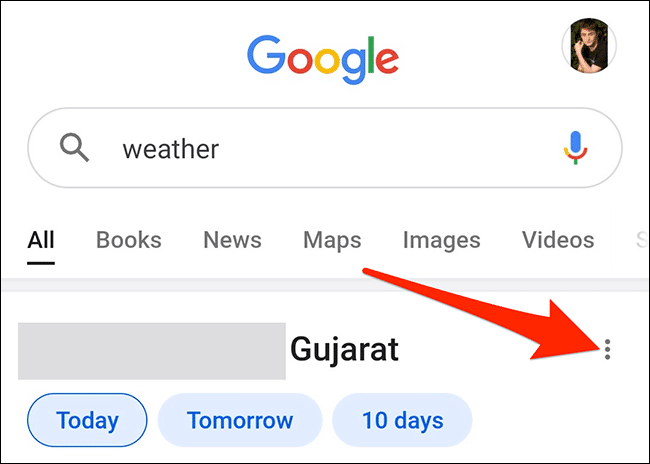 3-weather-menu كيفية الحصول على تطبيق الطقس من Google على هاتف Android