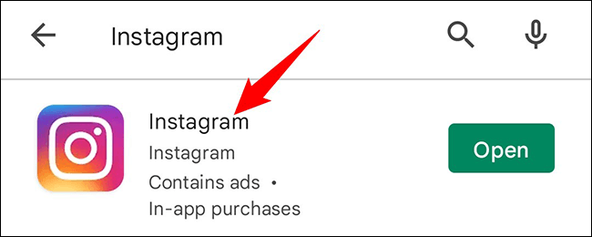 4-android-select-instagram كيفية تحديث Instagram