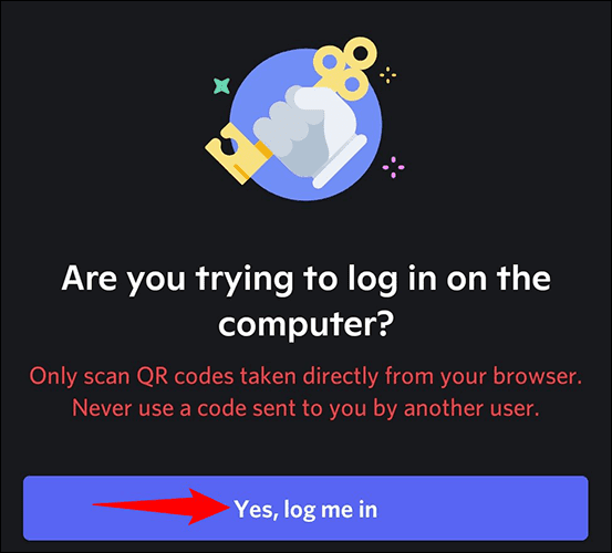 4-discord-approve-login كيفية تسجيل الدخول إلى Discord باستخدام رمز الاستجابة السريعة