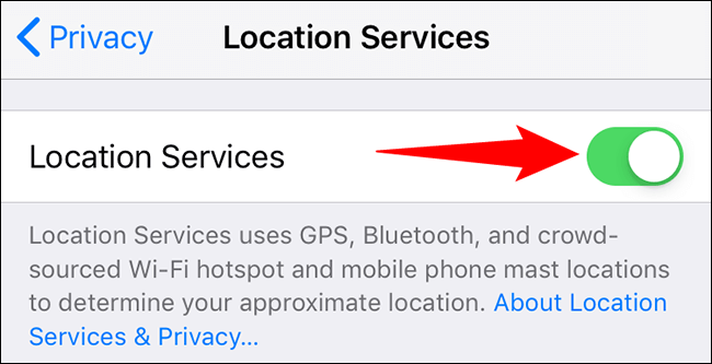 4-enable-iphone-location-services كيفية تشغيل خدمات الموقع على iPhone