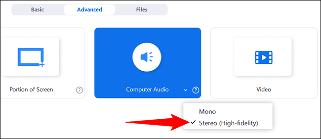 5-stereo-audio-zoom كيف تشغيل الموسيقى على Zoom