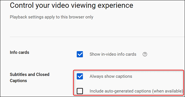 كيفية تشغيل (أو إيقاف) التسميات التوضيحية المغلقة على YouTube - %categories