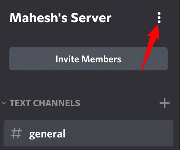 6-discord-mobile-server-menu كيفية تغيير اسم الشهرة الخاص بك على خادم Discord