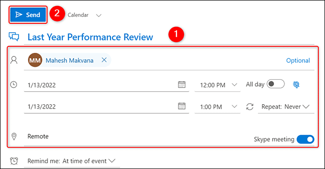 6-outlook-web-send-calendar-invite كيفية إرسال دعوة تقويم من Microsoft Outlook
