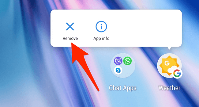 7-remove-weather-app كيفية الحصول على تطبيق الطقس من Google على هاتف Android