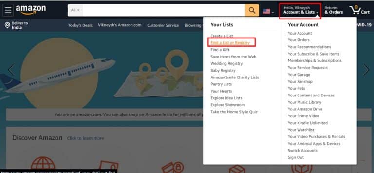 A-menu-box-will-appear-find-the-option-labeled-as-Find-a-List-or-Registry.-768x355-1 كيفية البحث عن قائمة أمنيات Amazon لشخص ما