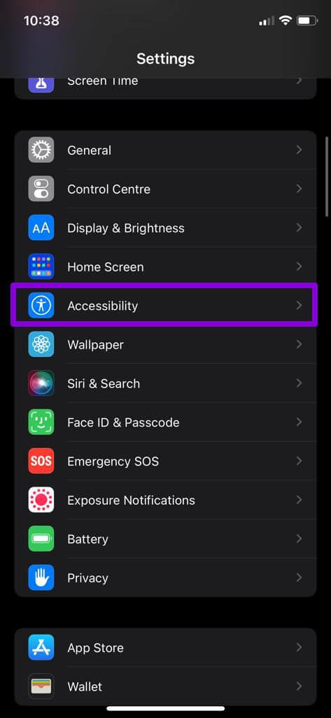 Accessibility-Settings-on-iPhone أفضل 8 طرق لإصلاح تأخر الكاميرا على iPhone