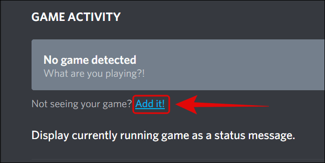 Add-New-Game-In-Game-Activity كيفية استخدام Discord لمشاهدة الأفلام مع الأصدقاء