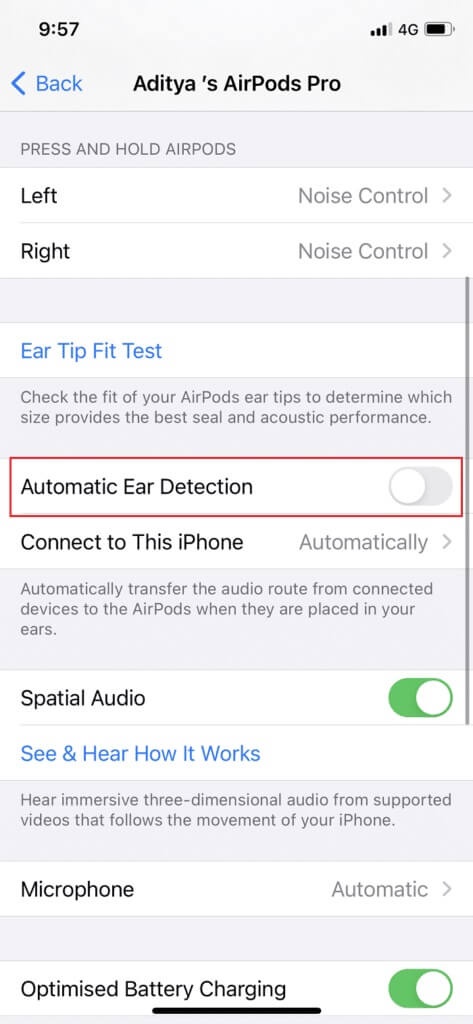 Airpods-automatic-ear-detection-473x1024-1 إصلاح مشكلة عدم وجود صوت في AirPods متصل