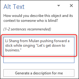 Alt-text-description كيفية إدراج صورة GIF متحركة في Word Document