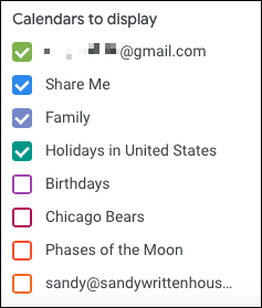 CalendarsToDisplay-GoogleCalendarEmbed كيفية تضمين تقويم Google على موقع ويب أو مدونة
