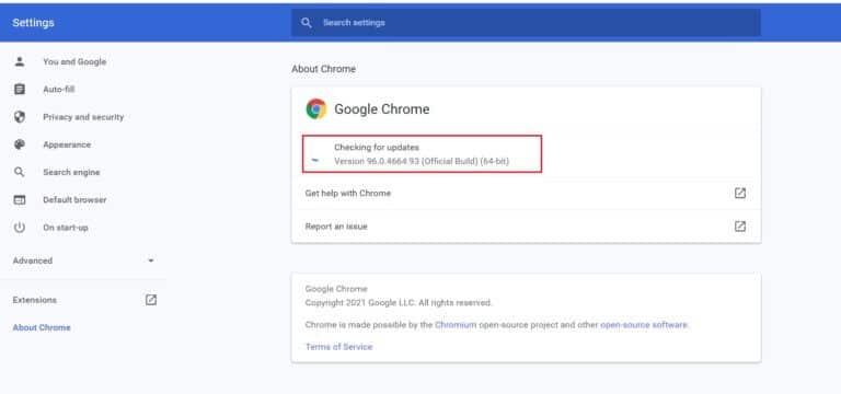 Chrome-Checking-for-Updates-768x360-1 إصلاح عدم عمل Twitch على Chrome