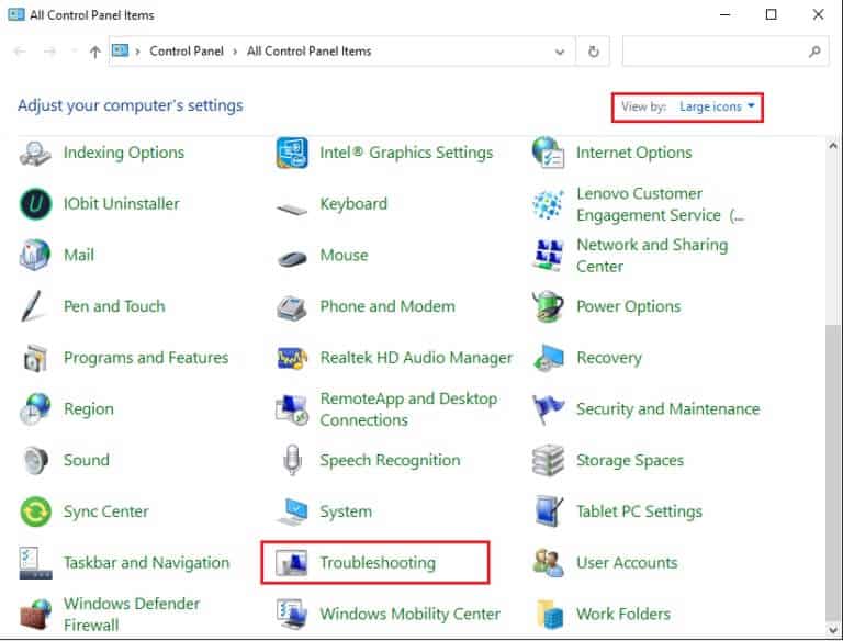 Click-the-Troubleshooting-icon-from-the-given-list-768x584-1 إصلاح عدم عمل صوت Zoom في Windows 10
