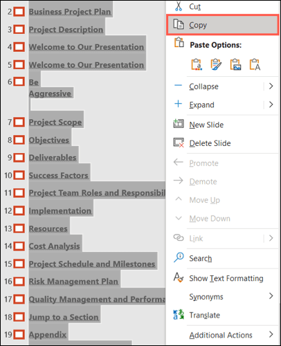 كيفية إنشاء جدول محتويات في Microsoft PowerPoint - %categories