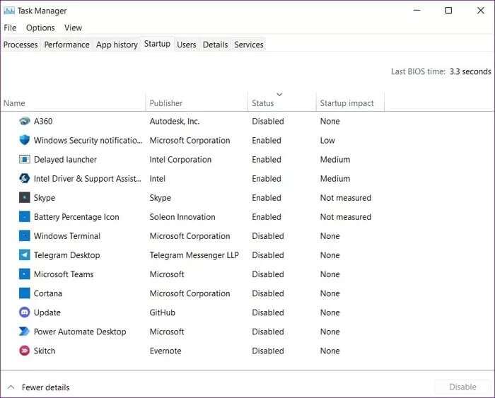 Disable-All-Startup-Programs_2022-01-24-094855_935adec67b324b146ff212ec4c69054f-700x563 أفضل 7 طرق لإصلاح عدم عمل اختصارات لوحة المفاتيح على Windows 11