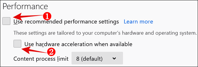 Disable-Performance-Hardware-Acceleration-in-Firefox كيفية استخدام Discord لمشاهدة الأفلام مع الأصدقاء