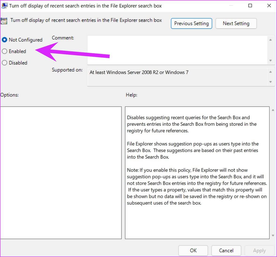 Disable-Web-Search-Results-from-Start-Menu-in-Windows-11-group-editor كيفية تعطيل نتائج بحث الويب من قائمة ابدأ في Windows 11