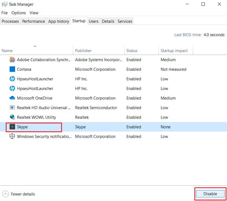Disable-task-in-Task-Manager-Startup-tab-768x680-1 إصلاح عملية المضيف لإعداد المزامنة
