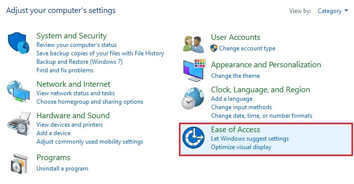 Ease-of-Access كيفية إصلاح تعطيل مفتاح Windows