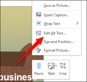 Edit-alt-text-button-in-context-menu-in-Word كيفية إدراج صورة GIF متحركة في Word Document