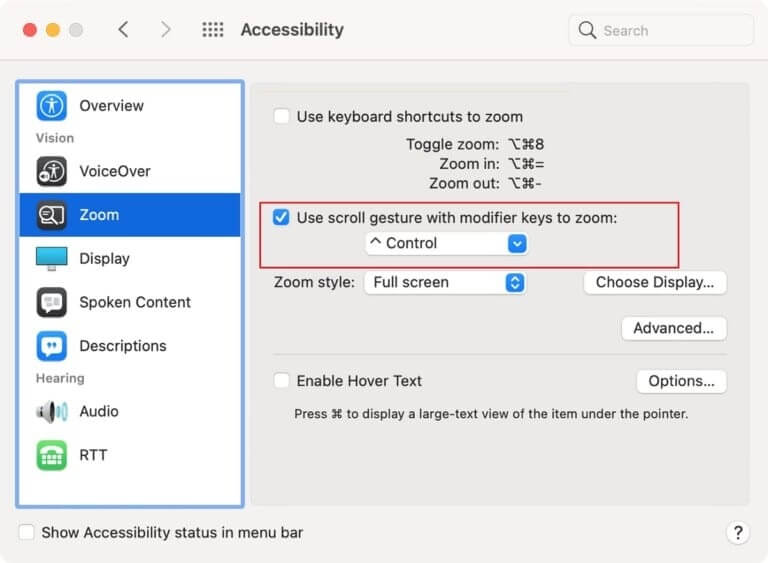 Enable-Use-scroll-gesture-with-modifier-keys-to-zoom-768x563-1 3 طرق للتصغير في Minecraft