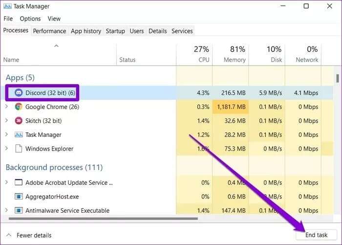 End-Discord-Process_935adec67b324b146ff212ec4c69054f-1-700x501 أفضل 7 طرق لإصلاح عدم فتح Discord على Windows 10 و Windows 11