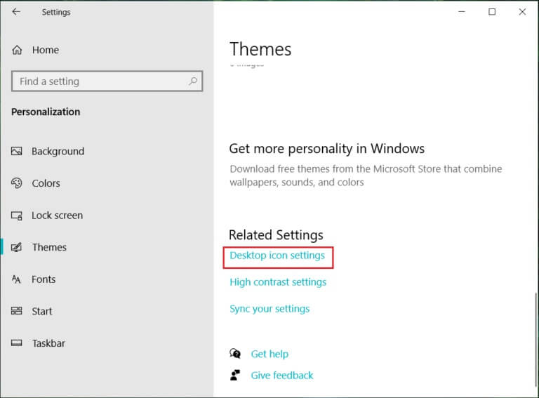 From-the-far-right-corner-click-on-Desktop-icon-settings-link-768x567-1 كيفية إنشاء سطح مكتب مبسط على Windows 10
