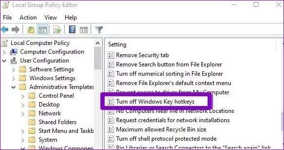 Group-Policy-Editor_2022-01-24-101236_4d470f76dc99e18ad75087b1b8410ea9-580x307 أفضل 7 طرق لإصلاح عدم عمل اختصارات لوحة المفاتيح على Windows 11