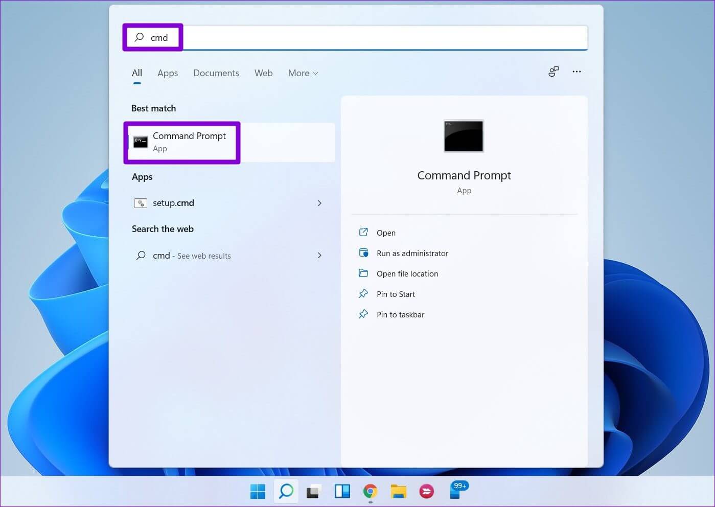Open Command Prompt - أفضل 3 طرق لتغيير وضع الطاقة في Windows 11