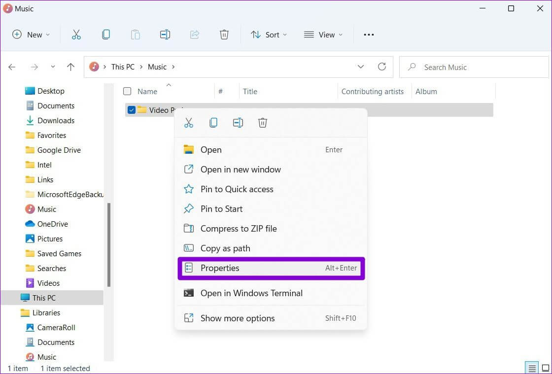 Open-Folder-Properties أفضل 7 طرق لإصلاح مشكلة "لا يمكن الوصول إلى المجلد المشترك" في Windows 11