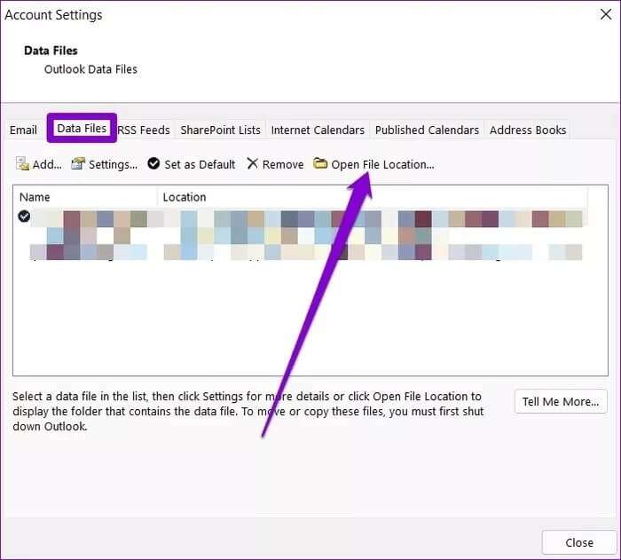 Outlook-Data-Files_935adec67b324b146ff212ec4c69054f-700x631 أفضل 7 طرق لإصلاح عدم اتصال Outlook بالخادم على Windows 10 و Windows 11