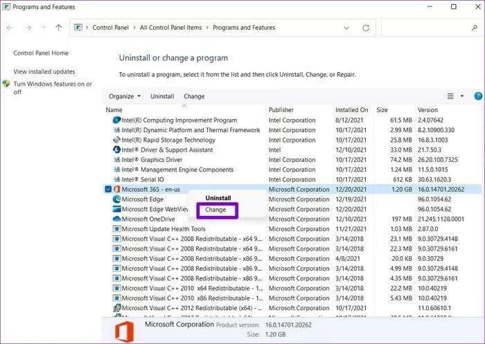 Program-and-Features_935adec67b324b146ff212ec4c69054f-700x497 أفضل 7 طرق لإصلاح عدم اتصال Outlook بالخادم على Windows 10 و Windows 11