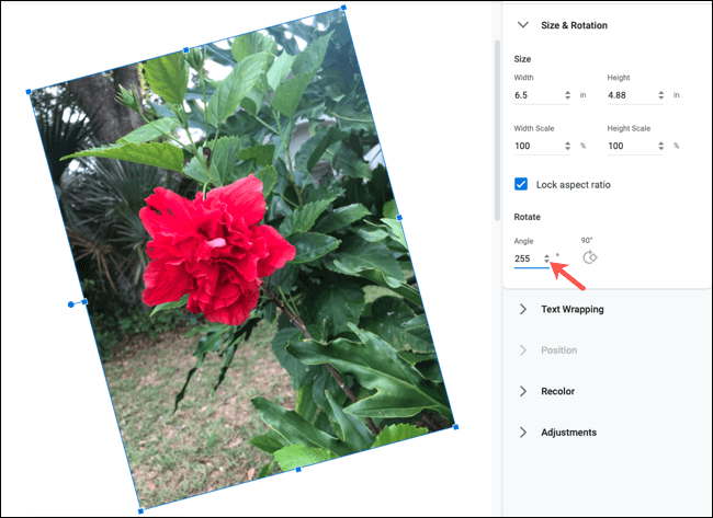 RotateArrows-GoogleDocsEditImage كيفية اقتصاص الصور وتدويرها وضبطها في Google Docs