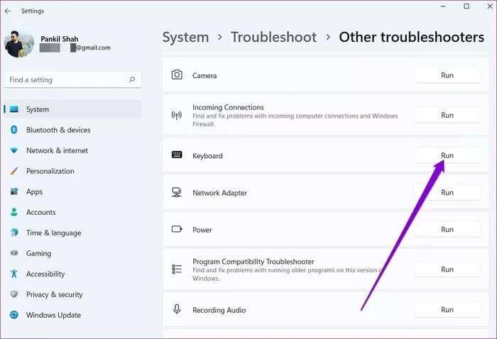 Run-Keyboard-Troubleshooter-on-Windows_935adec67b324b146ff212ec4c69054f-700x478 أفضل 7 طرق لإصلاح عدم عمل اختصارات لوحة المفاتيح على Windows 11