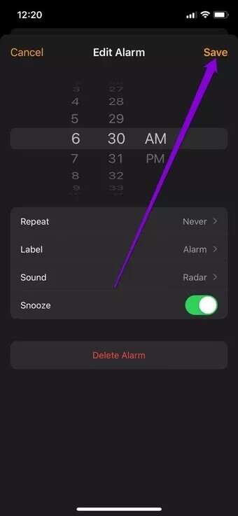 Save-Alarm-Settings-on-iPhone_7c4a12eb7455b3a1ce1ef1cadcf29289-340x737 إصلاح عدم عمل التنبيهات على iPhone