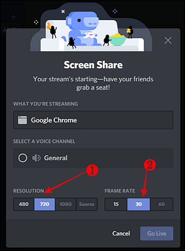 Screen-Share-Settings كيفية استخدام Discord لمشاهدة الأفلام مع الأصدقاء