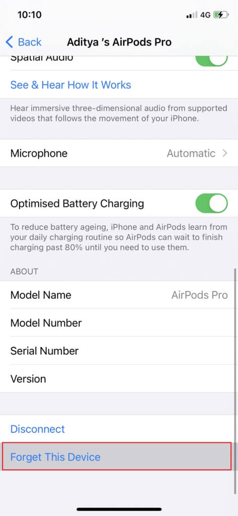 Select-Forget-This-Device-under-your-AirPods-473x1024-1 إصلاح مشكلة عدم وجود صوت في AirPods متصل