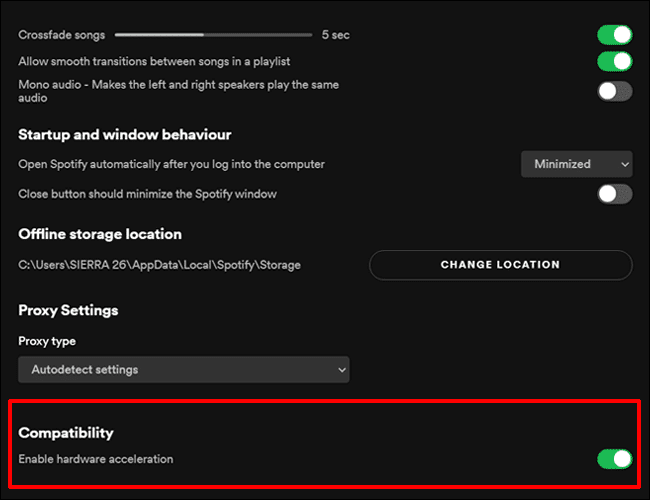 Spotify-Hardware-Acceleration-3 كيفية (ولماذا) تمكين تسريع الأجهزة على Spotify