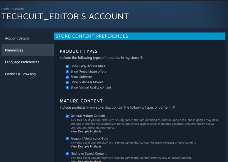 Store-Content-Preferences-Steam-768x547-1 كيفية فتح وحدة تحكم Steam