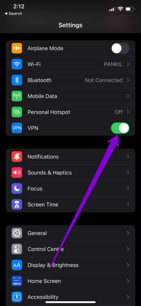 Turn-Off-VPN-on-iPhone-473x1024-1 أفضل 8 طرق لإصلاح مشكلة "حدث خطأ ما" على YouTube لأجهزة iPhone