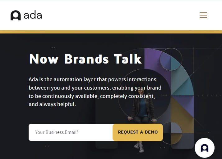 ada-homepage أفضل 29 روبوتات دردشة على الإنترنت تعمل بالذكاء الاصطناعي