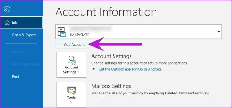add-email-account-fix-outlook-not-receiving-emails-from-gmail-768x358-1 إصلاح عدم تلقي Outlook لرسائل البريد الإلكتروني من Gmail على Windows
