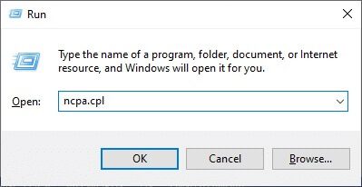 after-entering-the-following-command-in-the-run-te إصلاح انقطاع اتصالك في Windows 10