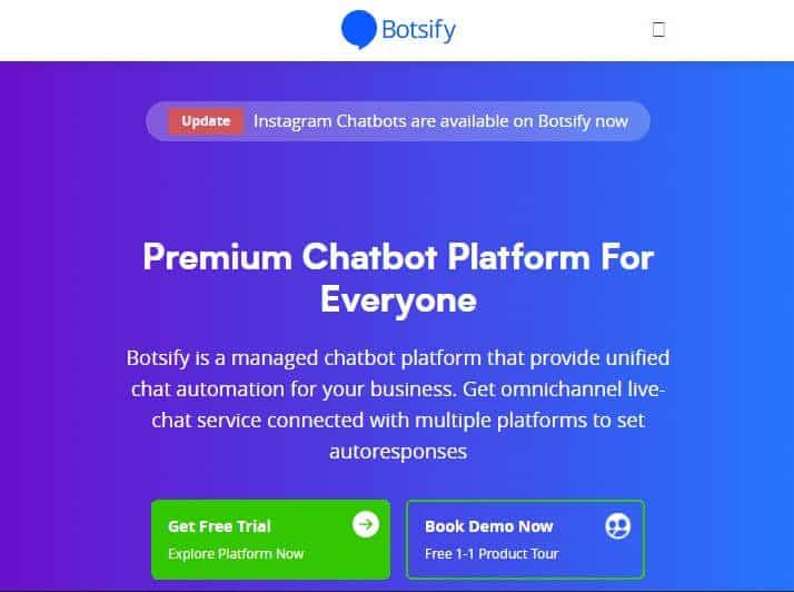 botsify-homepage أفضل 29 روبوتات دردشة على الإنترنت تعمل بالذكاء الاصطناعي